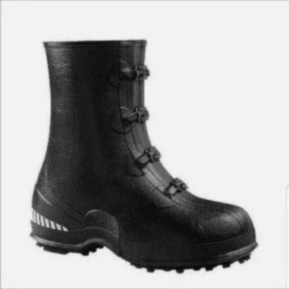 LaCrosse Other - LaCrosse Buckle Deep Heel Waterproof Boots Mens Size 11 Black Rubber Overshoe Tr